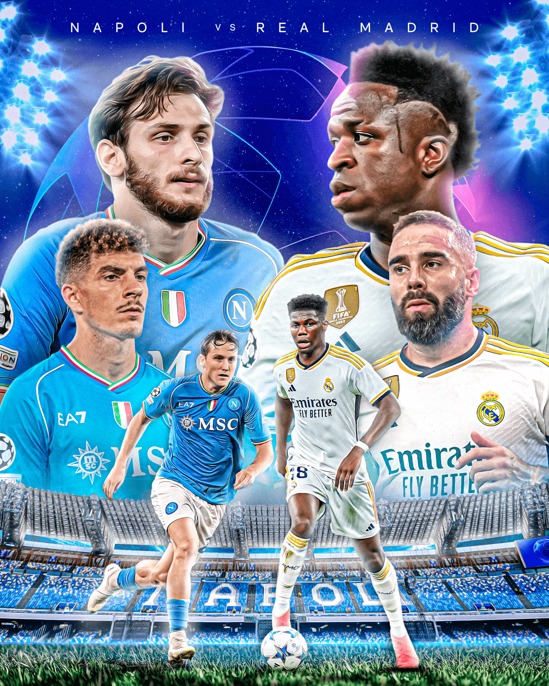 那不勒斯逆转乌克兰，贝林厄姆统治全场